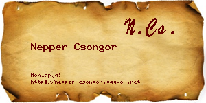 Nepper Csongor névjegykártya